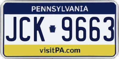 PA license plate JCK9663