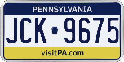 PA license plate JCK9675