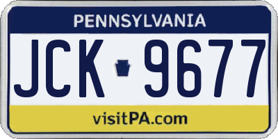PA license plate JCK9677