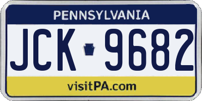 PA license plate JCK9682