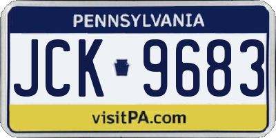 PA license plate JCK9683