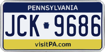 PA license plate JCK9686