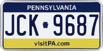 PA license plate JCK9687