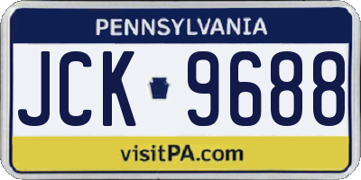 PA license plate JCK9688
