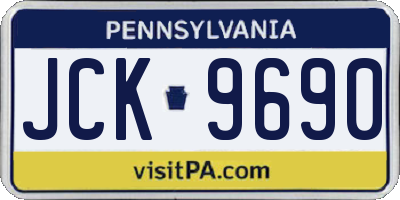 PA license plate JCK9690