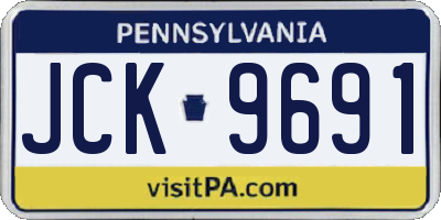 PA license plate JCK9691
