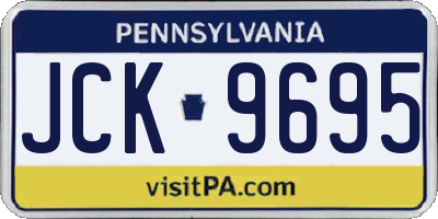 PA license plate JCK9695