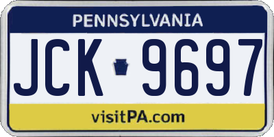 PA license plate JCK9697