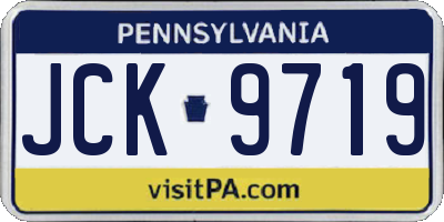 PA license plate JCK9719