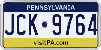 PA license plate JCK9764