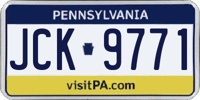 PA license plate JCK9771