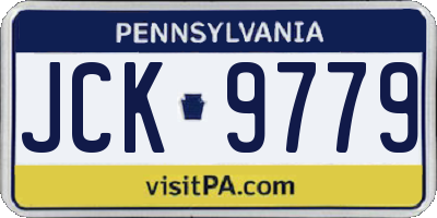 PA license plate JCK9779
