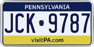 PA license plate JCK9787