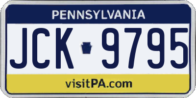 PA license plate JCK9795