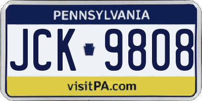 PA license plate JCK9808