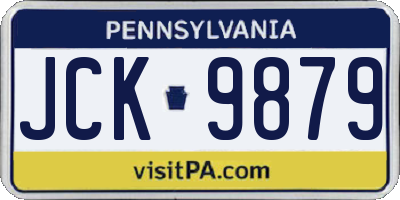 PA license plate JCK9879