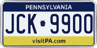 PA license plate JCK9900