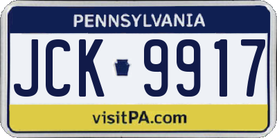 PA license plate JCK9917