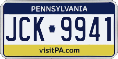 PA license plate JCK9941