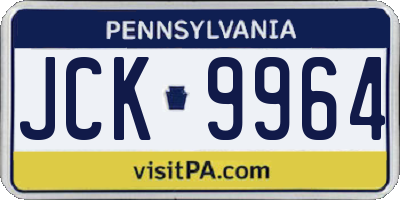 PA license plate JCK9964