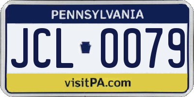 PA license plate JCL0079