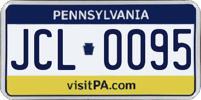 PA license plate JCL0095