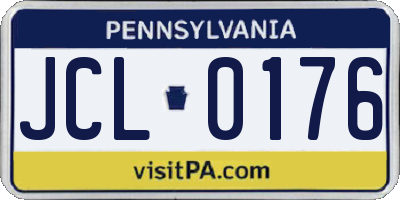PA license plate JCL0176
