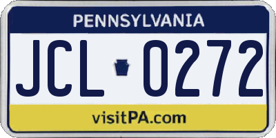 PA license plate JCL0272