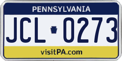 PA license plate JCL0273