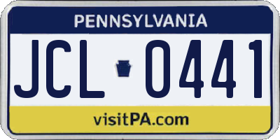 PA license plate JCL0441