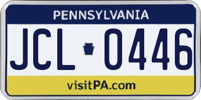 PA license plate JCL0446