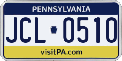 PA license plate JCL0510