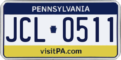 PA license plate JCL0511