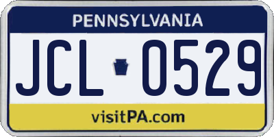 PA license plate JCL0529