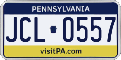 PA license plate JCL0557