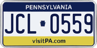 PA license plate JCL0559