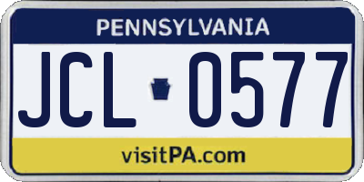PA license plate JCL0577
