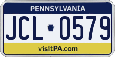 PA license plate JCL0579