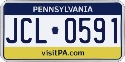 PA license plate JCL0591