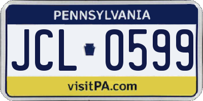PA license plate JCL0599