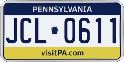 PA license plate JCL0611