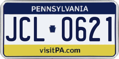PA license plate JCL0621