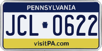 PA license plate JCL0622