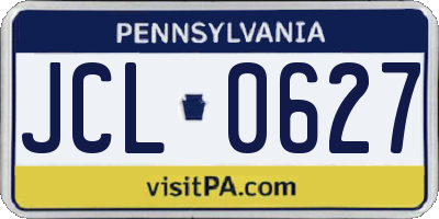 PA license plate JCL0627