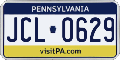 PA license plate JCL0629