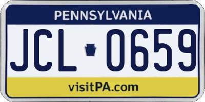 PA license plate JCL0659