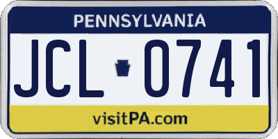 PA license plate JCL0741