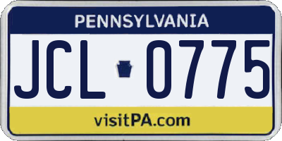 PA license plate JCL0775