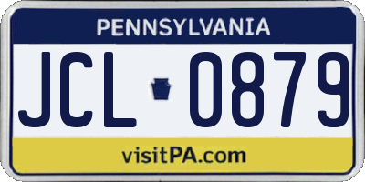 PA license plate JCL0879