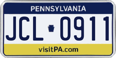 PA license plate JCL0911